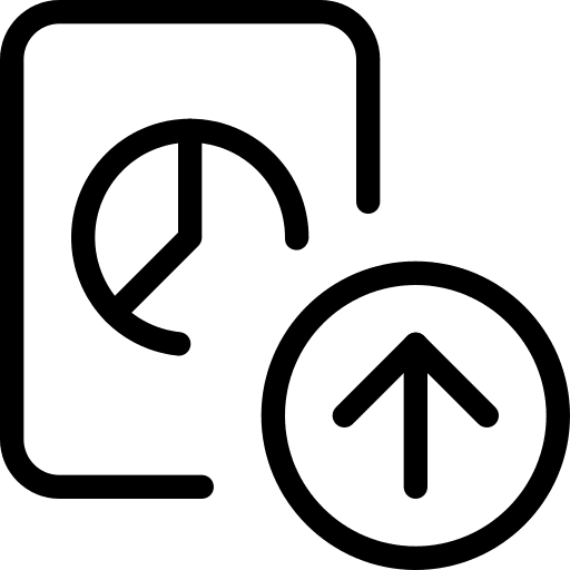 Upload analysis chart pie business and finance icon
