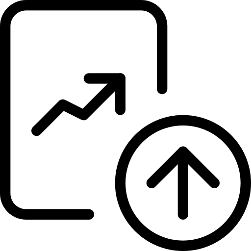 Upload business and finance line upload icon