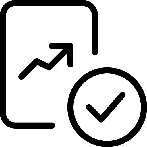 Verified statistics verified report icon