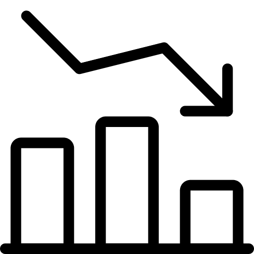 Bar graph line graph business and finance bar graph icon