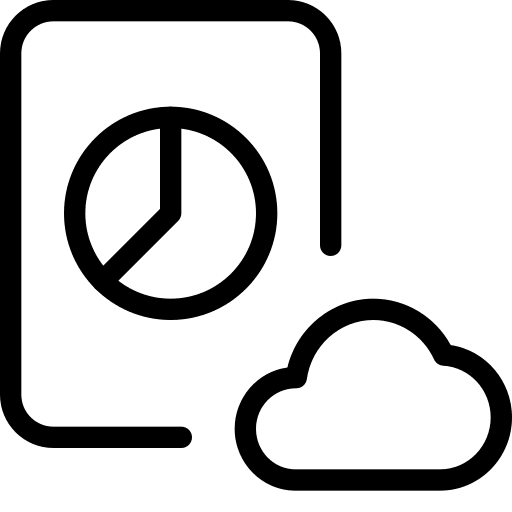 Cloud computing chart browser analysis icon