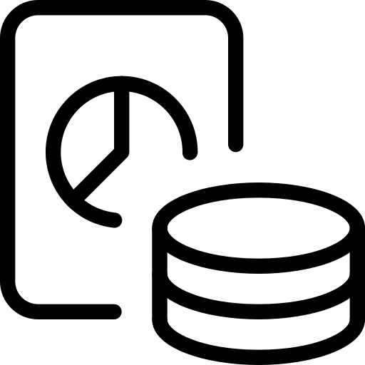 Database database web analysis pie chart icon