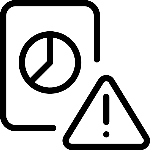 Error error chart pie data analytics icon
