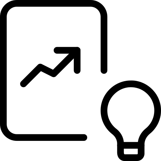 Idea growth chart chart file icon