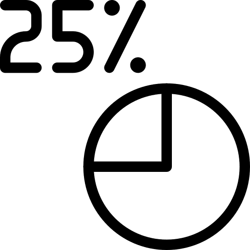 Quarter market marketing business and finance icon