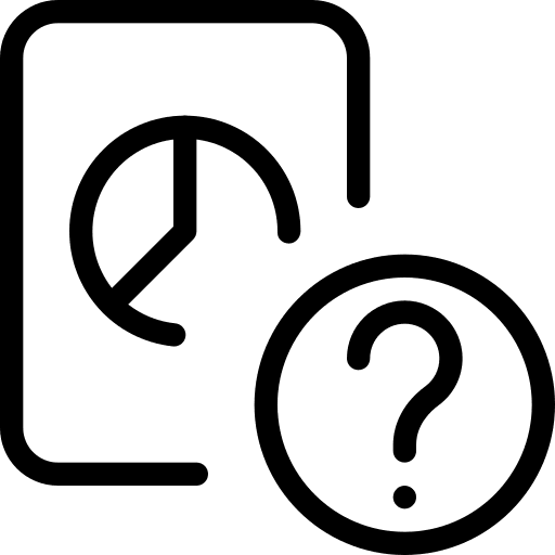 Question mark file data analytics analysis icon