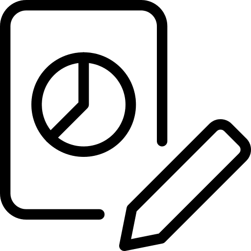 Edit browser website chart pie icon