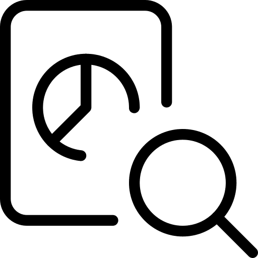 Find find pie chart web analysis icon