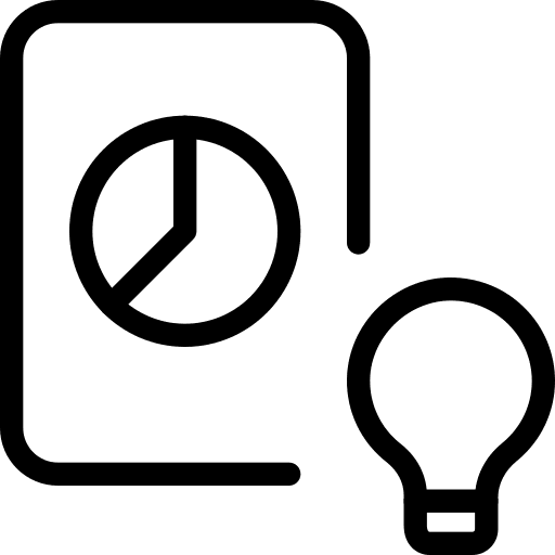 Idea business and finance web analysis data analytics icon