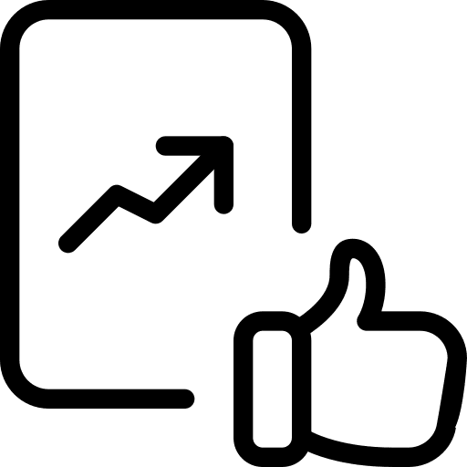 Like line chart line graph chart icon