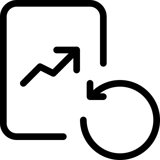 Reload growth chart file business and finance icon