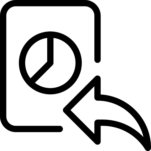 Reply analysis business and finance website icon