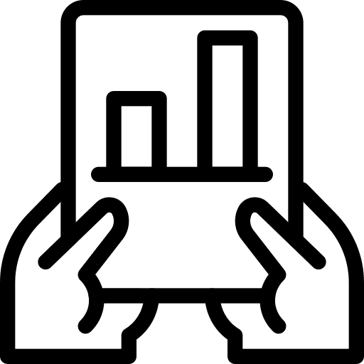 Report bar graph business and finance file icon