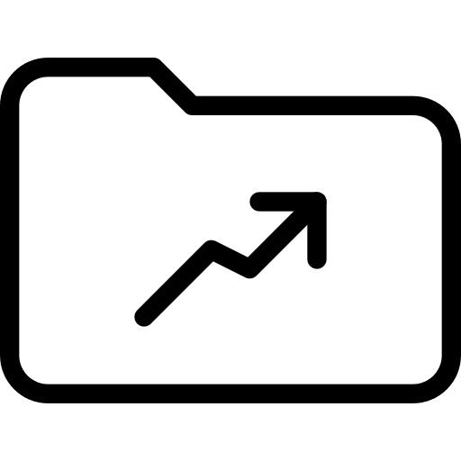 Storage business line graph graphics icon