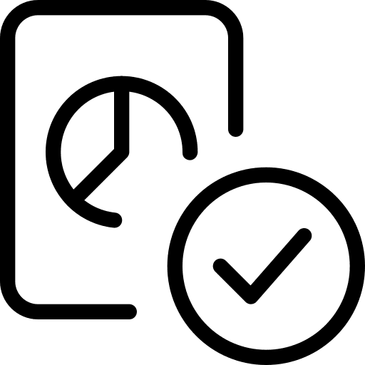 Verify chart pie chart website icon