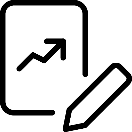 Edit business and finance line line graph icon