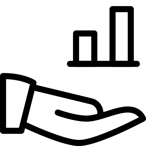 Handle line business and finance document icon