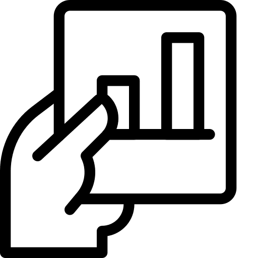 Hold file graph report document icon