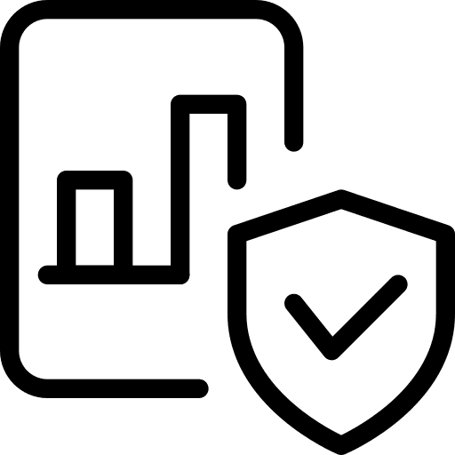 Shield file infographic business icon