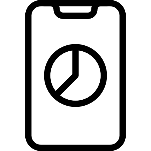 Mobile file chart pie mobile icon