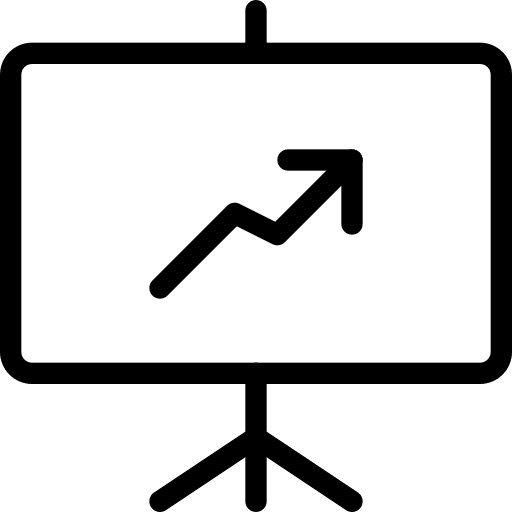 Presentation growth chart document business and finance icon