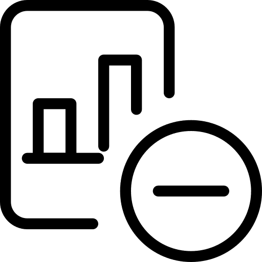 Remove bar chart business remove icon