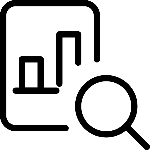 Search bar chart business file icon