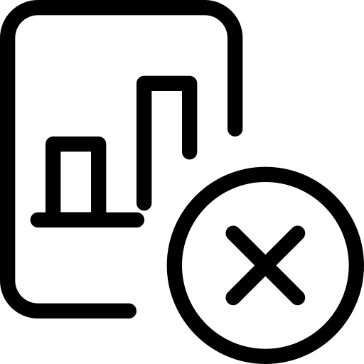 Cancel infographic cancel business icon