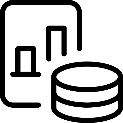 Database storage chart server icon