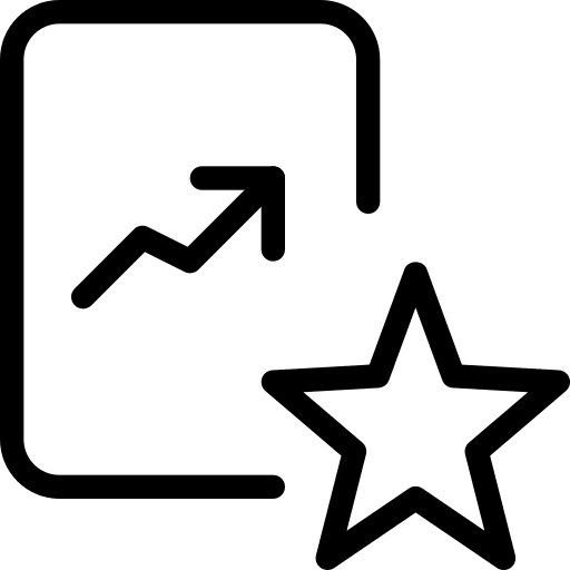 Starred business business and finance line graph icon