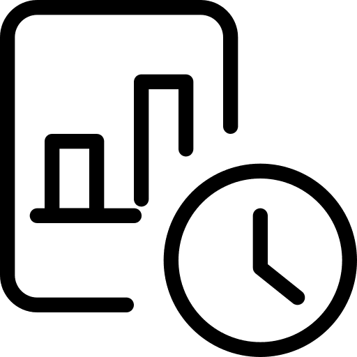 Timer bar chart business timer icon