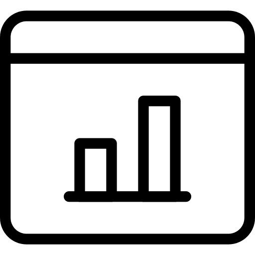 Web browser growth arrow chart icon