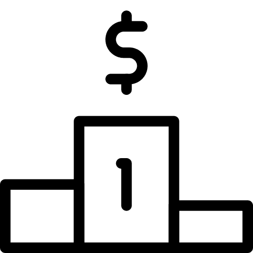 Dollar sign business and finance games winner icon