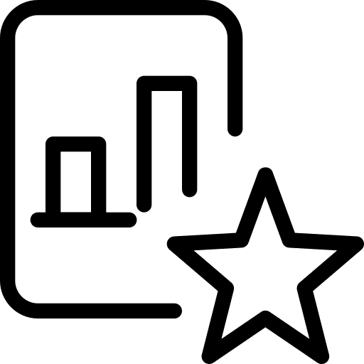 Favorite bar chart unknown seo and web icon