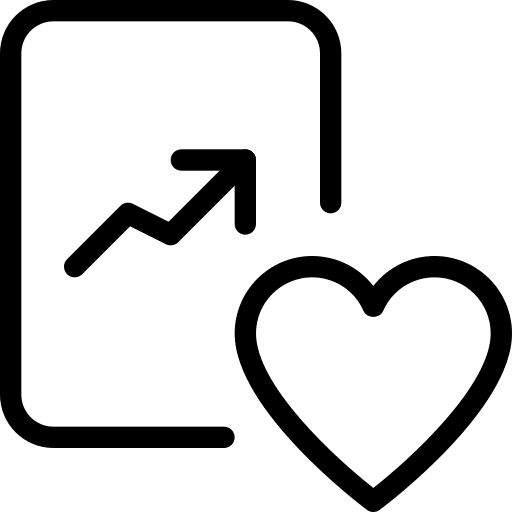 Favorite business growth chart line chart icon