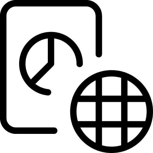 Global web analysis chart pie file icon