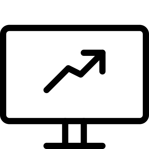 Graph line chart graph business and finance icon