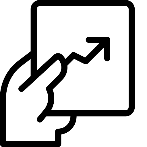 Holding data report growth report icon