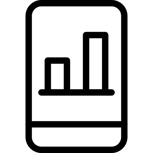 Bar graph analytics mobile analytics bar graph icon