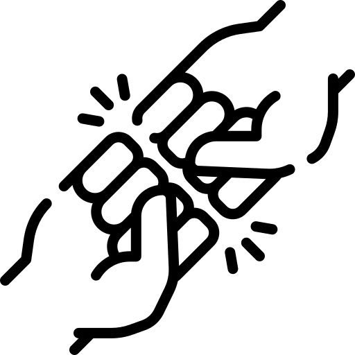 Fist bump no racism friendship friends icon