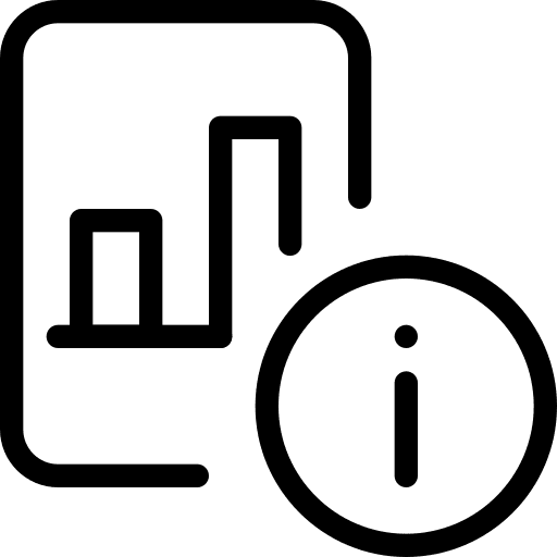 Info business file bar chart icon