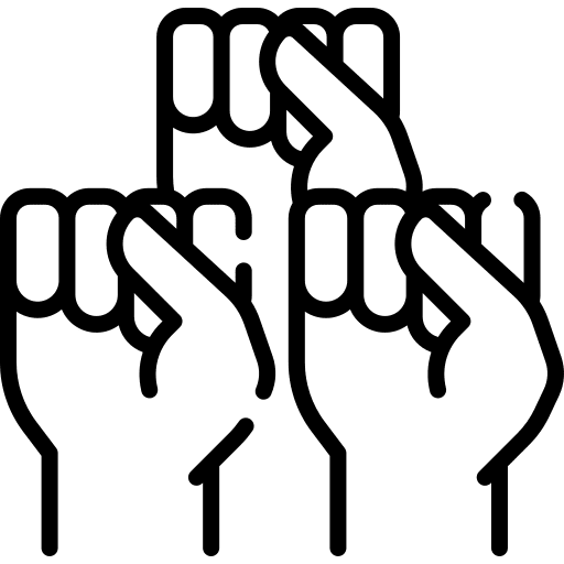 Protest hands and gestures social protest icon