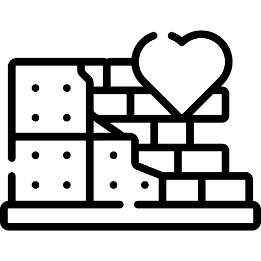 Wall tolerance love solidarity icon