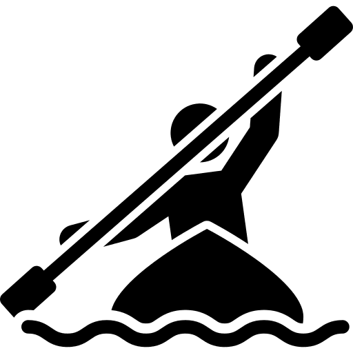 Kayaking transportation kayaking sport icon