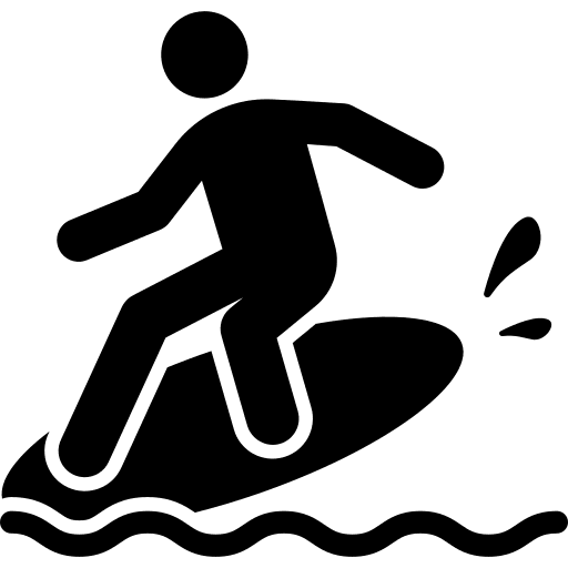 Surfing water sports sportive summer icon