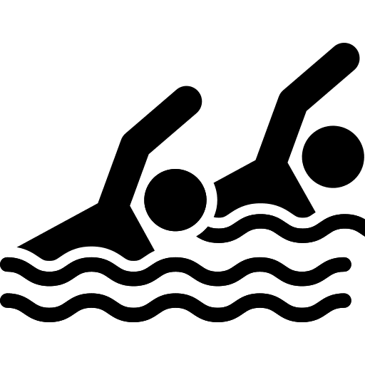 Swimming people sea sports icon