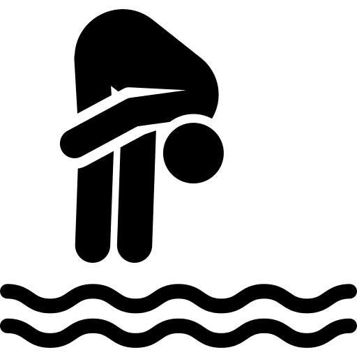 Diving sport competitions water sports icon