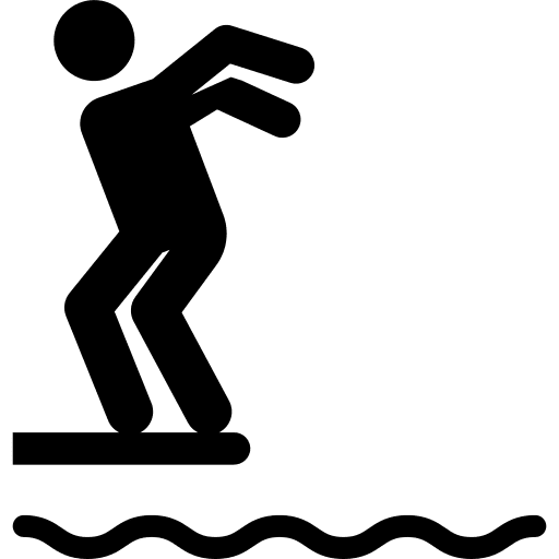 Diving trampoline sports and competition diving icon