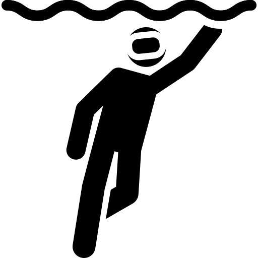 Diving water people sports and competition icon