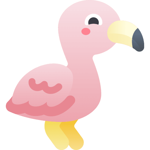 Flamingo tropical animals season icon